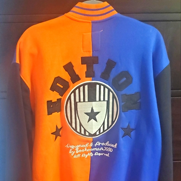 Boohooman Letterman Jacket, Size S - Picture 3 of 4